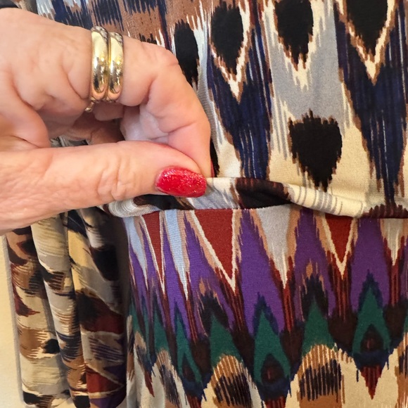 BADGLEY MISHKA  Multicolor Patterned Dress  XLARGE   #CL - Picture 8 of 12